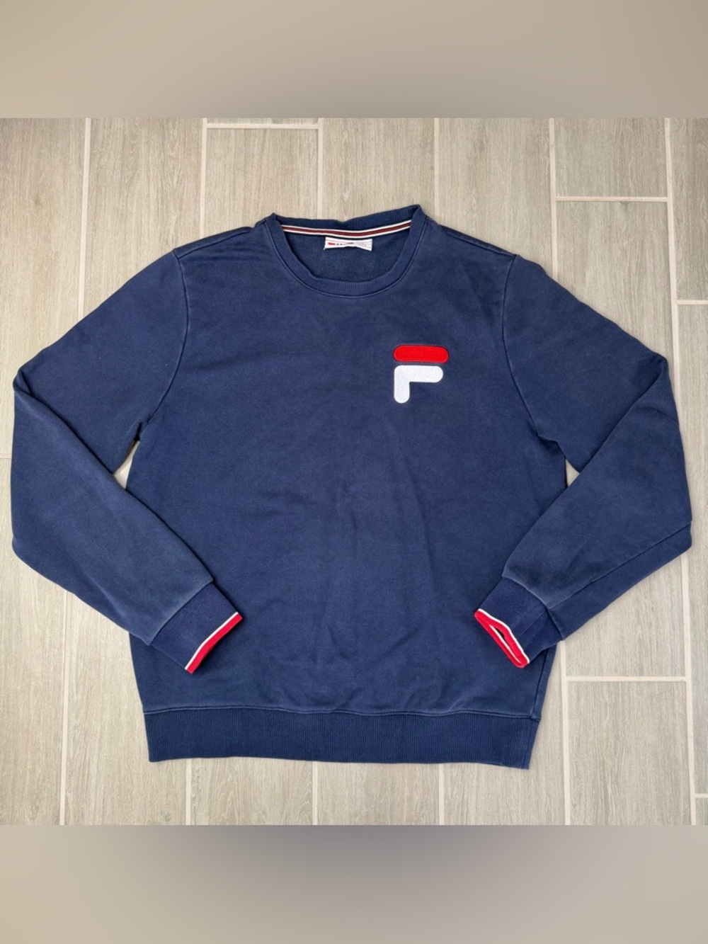 Vintage Fila Navy Crewneck Sweater Size Medium